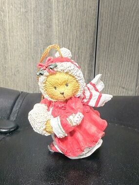 Cherished Teddies Bear Alice 1993 Winter Christmas Ornament Collectible Figurine